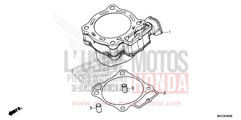 CYLINDER for CRF450R EXTREME RED (R292) from 2017