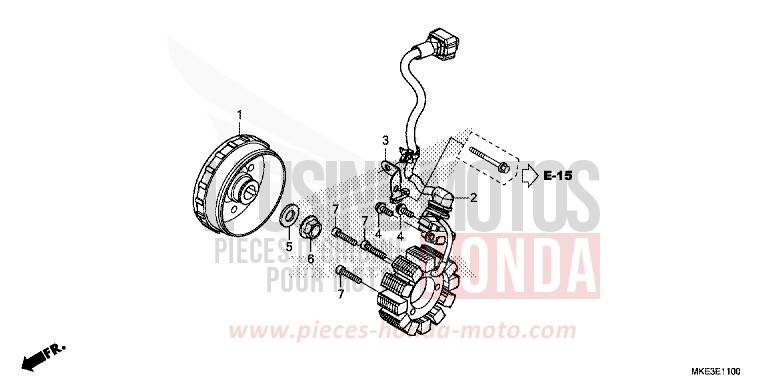 GENERATOR for CRF450R EXTREME RED (R292) from 2017