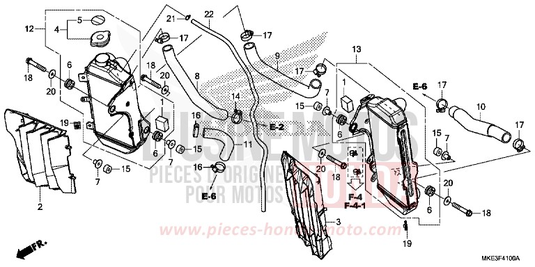 RADIATOR for CRF450R EXTREME RED (R292) from 2017