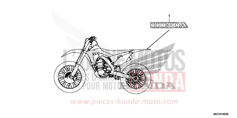 MARK for CRF450R EXTREME RED (R292) from 2017