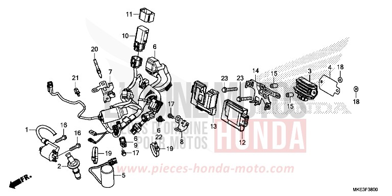 WIRE HARNESS for CRF450R EXTREME RED (R292) from 2018