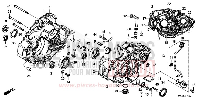 CRANKCASE for CRF450R EXTREME RED (R292) from 2019
