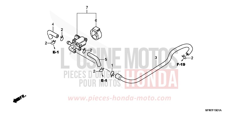 AIR INJECTION CONTROL VALVE for CB1000R PEARL SIENA RED (R320) from 2010
