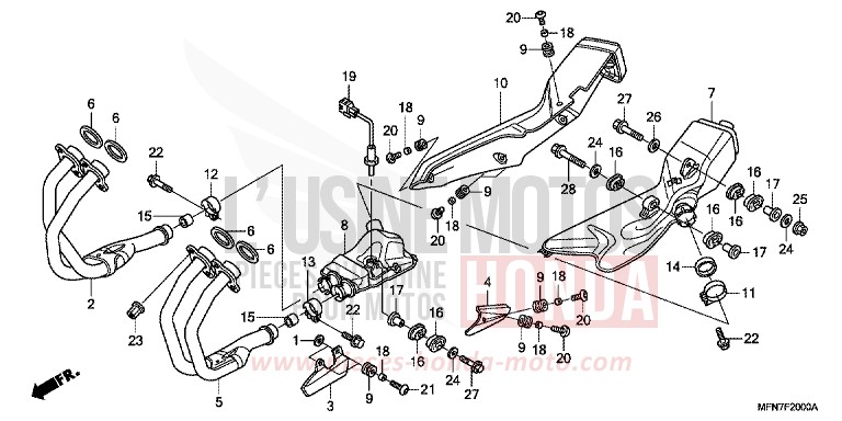 ABGAS-SCHALLDAEMPFER for CB1000R SWORD SILVER METALLIC (NHA95) from 2009