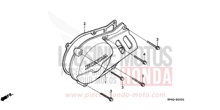 LEFT CRANKCASE COVER for XR100R SHASTA WHITE (NH138) from 1997