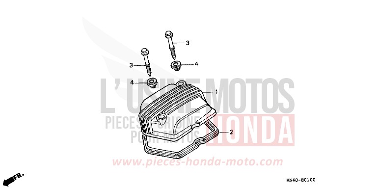 CYLINDER HEAD COVER for XR100R SHASTA WHITE (NH138) from 1999