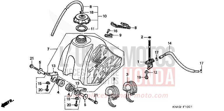 FUEL TANK (2) for XR100R SHASTA WHITE (NH138) from 1999