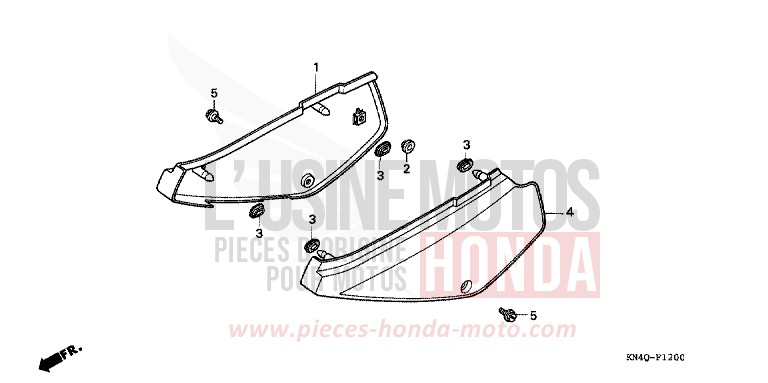 SIDE COVER for XR100R SHASTA WHITE (NH138) from 1999