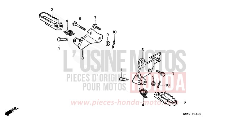 STEP for XR100R SHASTA WHITE (NH138) from 1999