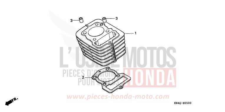 CYLINDER for XR100R FIGHTING RED (R134) from 2000