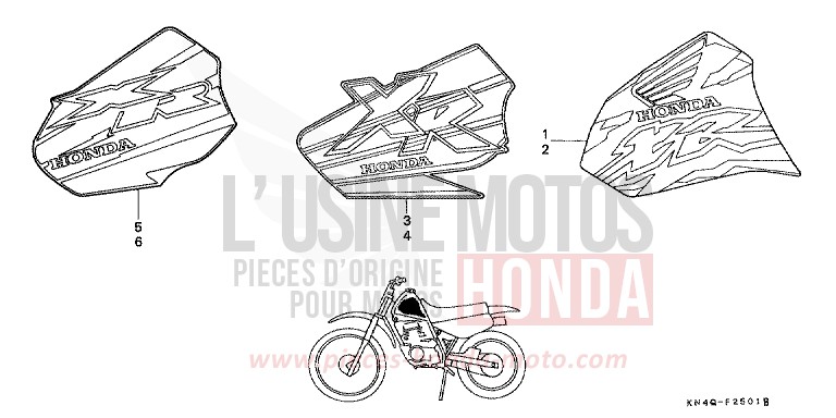 MARK (2) for XR100R SHASTA WHITE (NH138) from 1999