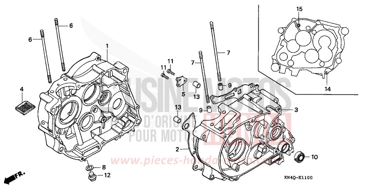 CRANKCASE for XR100R FIGHTING RED (R134) from 2000