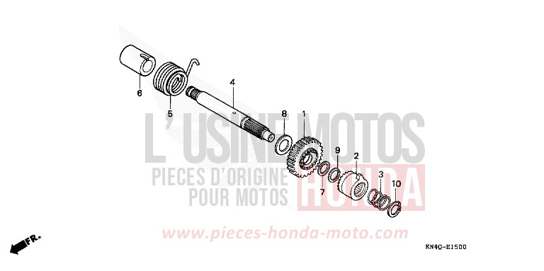 KICK STARTER SPINDLE for XR100R FIGHTING RED (R134) from 2000