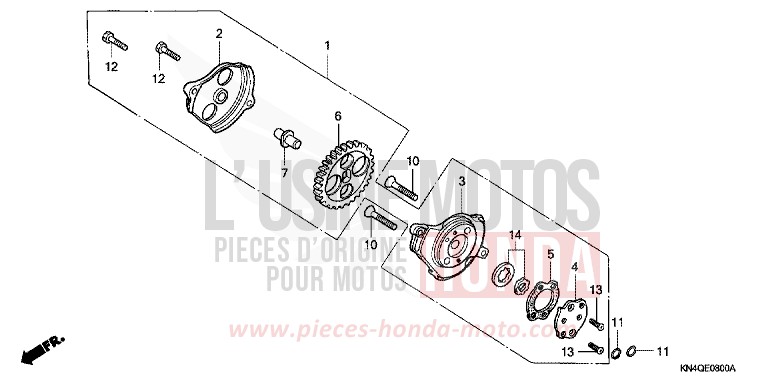 OIL PUMP for XR100R SHASTA WHITE (NH138) from 1998