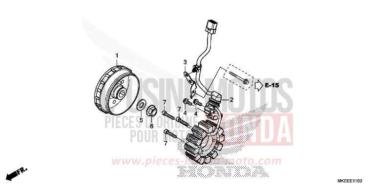 GENERATORE per CRF450R EXTREME RED (R292) del 2020