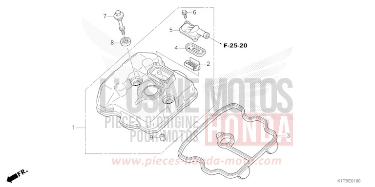 CYLINDER HEAD COVER for CRF300LA EXTREME RED (R292) from 2025