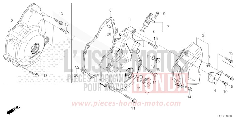 LEFT CRANKCASE COVER for CRF300LA EXTREME RED (R292) from 2025