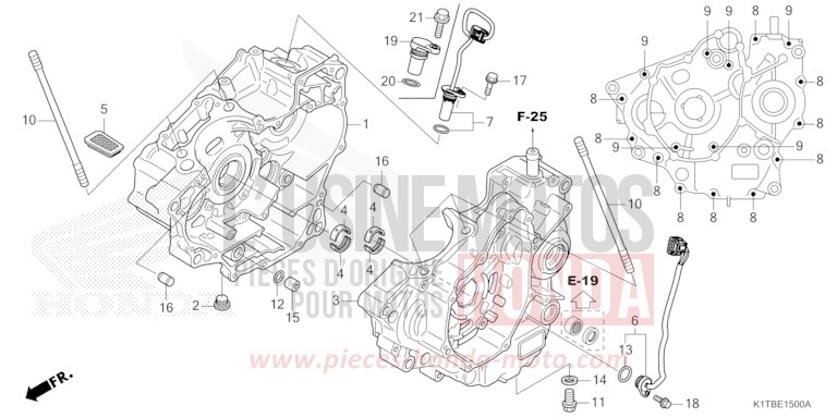 CRANKCASE for CRF300LA EXTREME RED (R292) from 2025