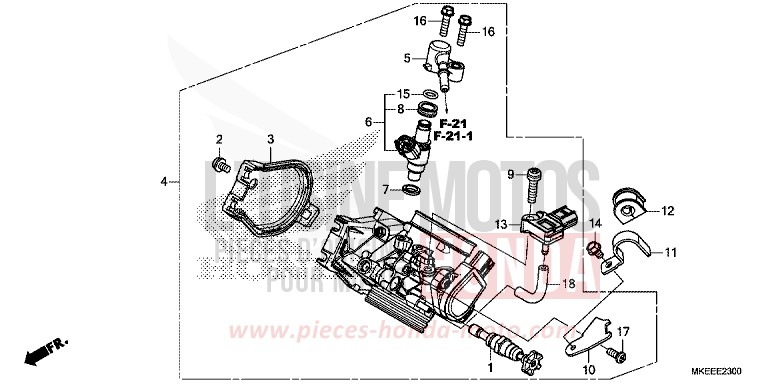 THROTTLE BODY for CRF450R EXTREME RED (R292) from 2020