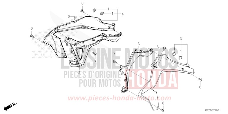 SHROUD (CRF250LA,CRF300L/LA) for CRF300LA EXTREME RED (R292) from 2025