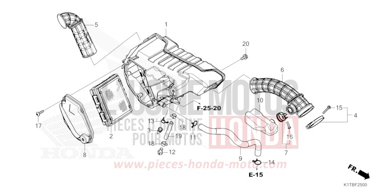 AIR CLEANER for CRF300LA EXTREME RED (R292) from 2025