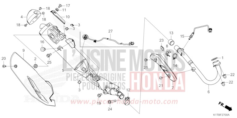 EXHAUST MUFFLER for CRF300LA EXTREME RED (R292) from 2025