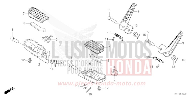 STEP for CRF300LA EXTREME RED (R292) from 2025
