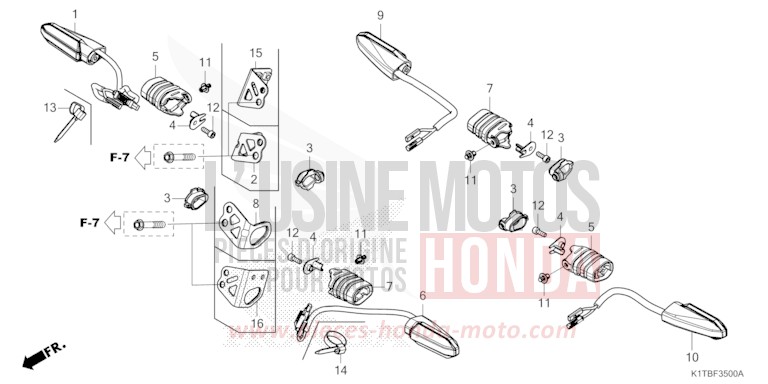 WINKER for CRF300LA EXTREME RED (R292) from 2025