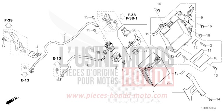 BATTERY for CRF300LA EXTREME RED (R292) from 2025