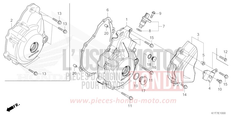 LEFT CRANKCASE COVER for CRF300LA EXTREME RED (R292) from 2023