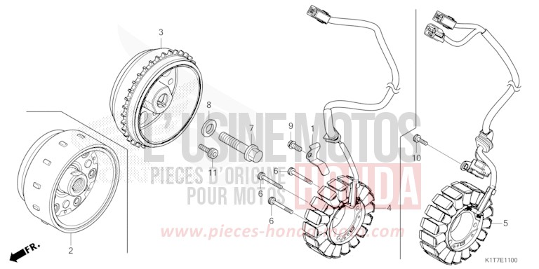GENERATOR for CRF300LA EXTREME RED (R292) from 2023