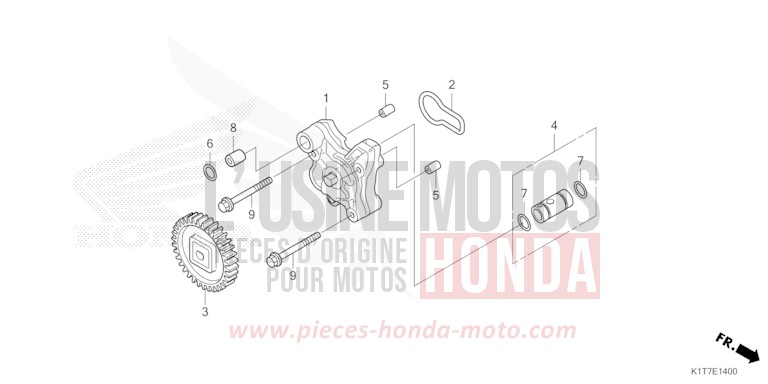 OIL PUMP for CRF300LA EXTREME RED (R292) from 2023