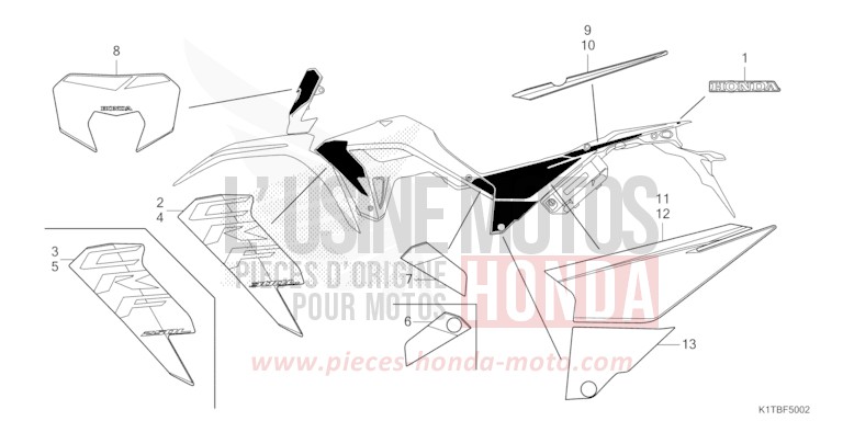 MARK (CRF250LAS,CRF300LS/LAS) for CRF300LA EXTREME RED (R292) from 2025
