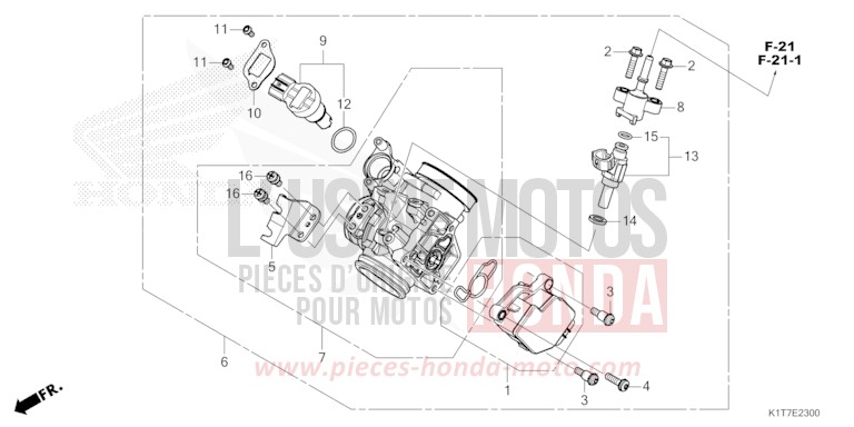 THROTTLE BODY for CRF300LA EXTREME RED (R292) from 2023