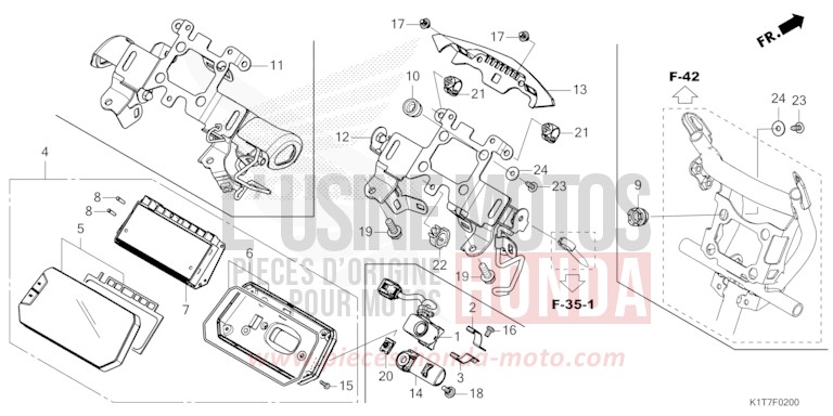 METER for CRF300LA EXTREME RED (R292) from 2023