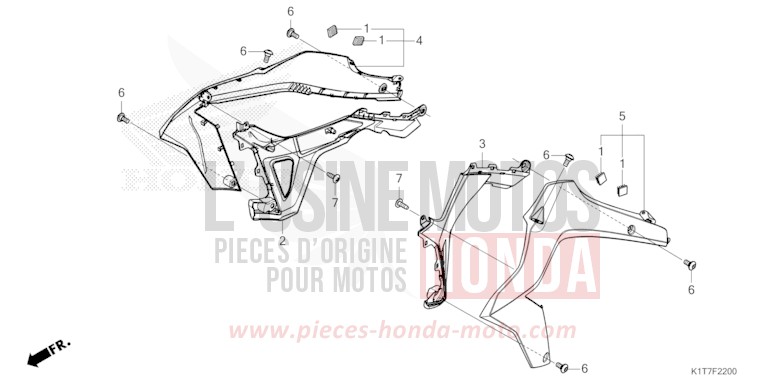 SHROUD (CRF250L/LA,CRF300L/LA) for CRF300LA EXTREME RED (R292) from 2023