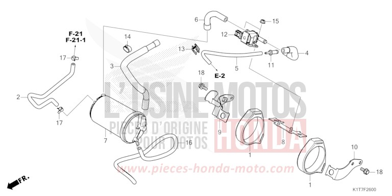 CANISTER for CRF300LA EXTREME RED (R292) from 2023