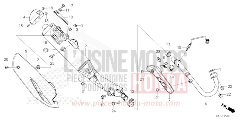 EXHAUST MUFFLER for CRF300LA EXTREME RED (R292) from 2023