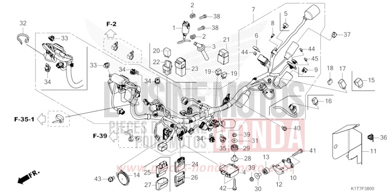 WIRE HARNESS (CRF250L/LA,CRF300L/LA) for CRF300LA EXTREME RED (R292) from 2023