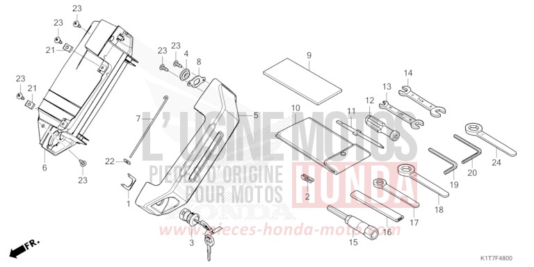 TOOL/TOOL BOX for CRF300LA EXTREME RED (R292) from 2023