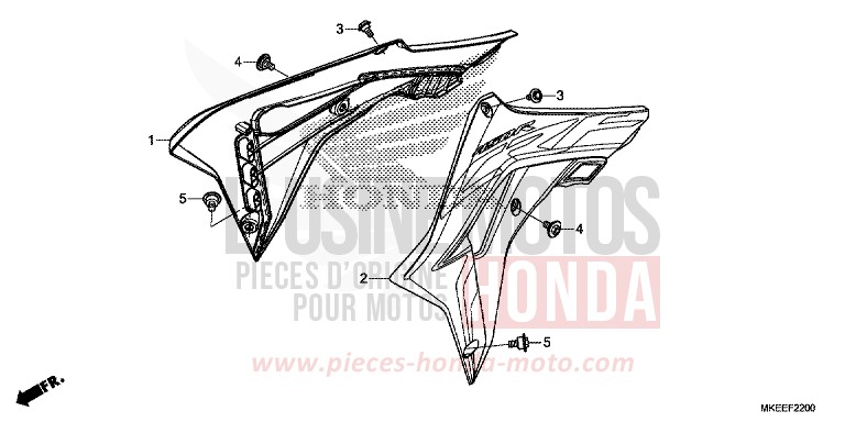 RADIATOR SHROUD (CRF450R) for CRF450R EXTREME RED (R292) from 2020