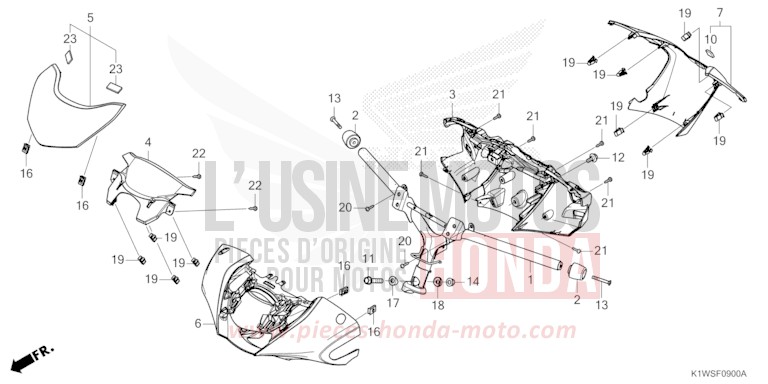 HANDLE PIPE/HANDLE COVER for SH350i PEARL FALCON GRAY (NHC61) from 2026