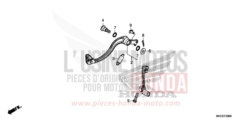 PEDAL for CRF450R EXTREME RED (R292) from 2020