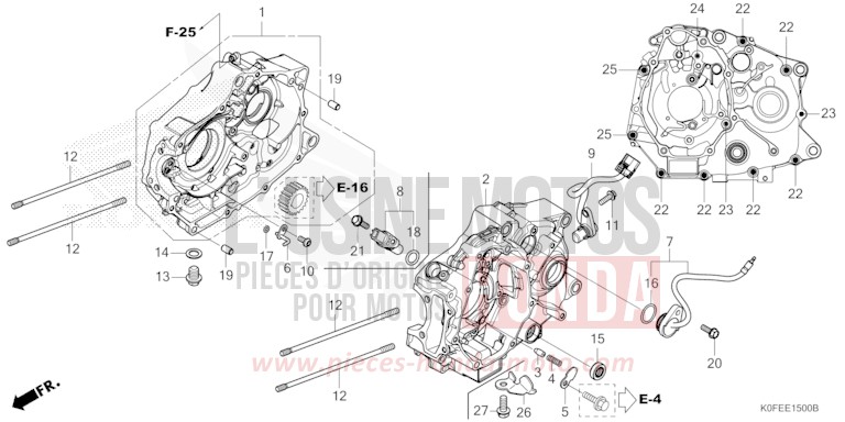 CRANKCASE for Monkey MILLENNIUM RED 2 (R408) from 2025