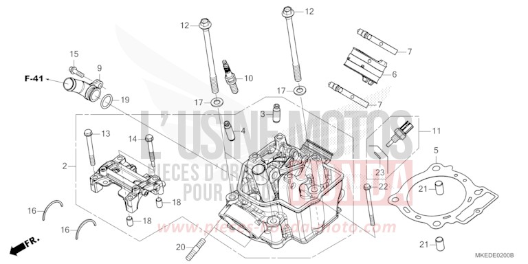 CYLINDER HEAD for CRF450R EXTREME RED (R292) from 2021
