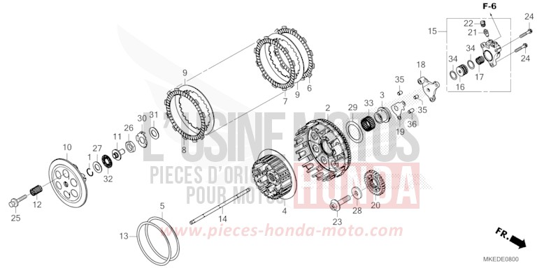 CLUTCH for CRF450R EXTREME RED (R292) from 2021