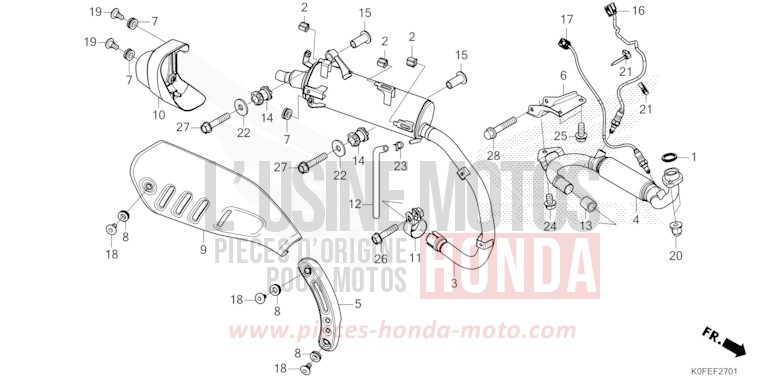 EXHAUST MUFFLER (2) for Monkey SHEEN SILVER METALLIC (NH364) from 2025