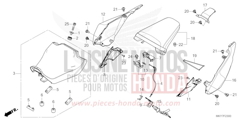 SEAT/REAR COWL for CBR650R GRAND PRIX RED (R380) from 2026