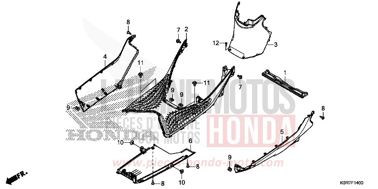 FLOOR STEP for SH125 MAT PEARL COOL WHITE (NHB44) from 2022