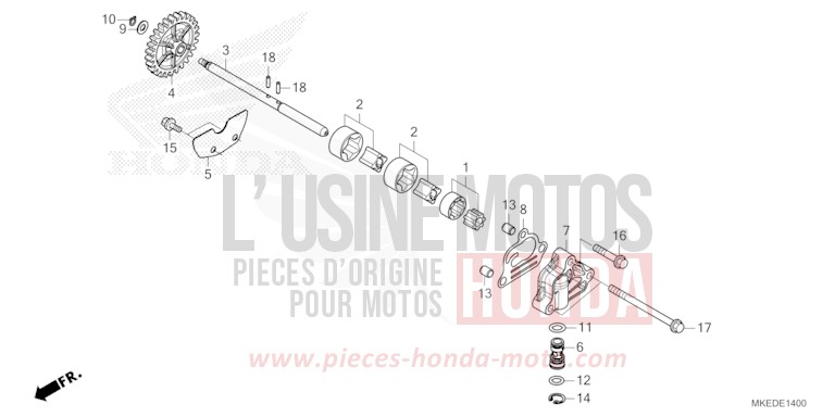 OIL PUMP for CRF450R EXTREME RED (R292) from 2022